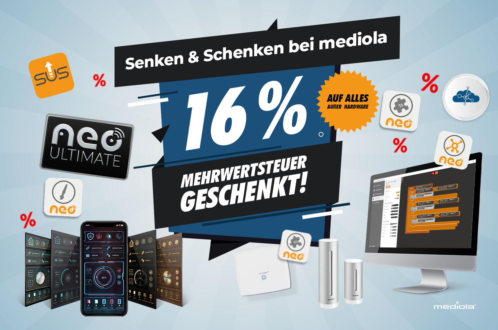 16% Mwst geschenkt