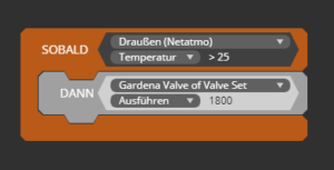 Bei über 25 Grad automatisch wässern